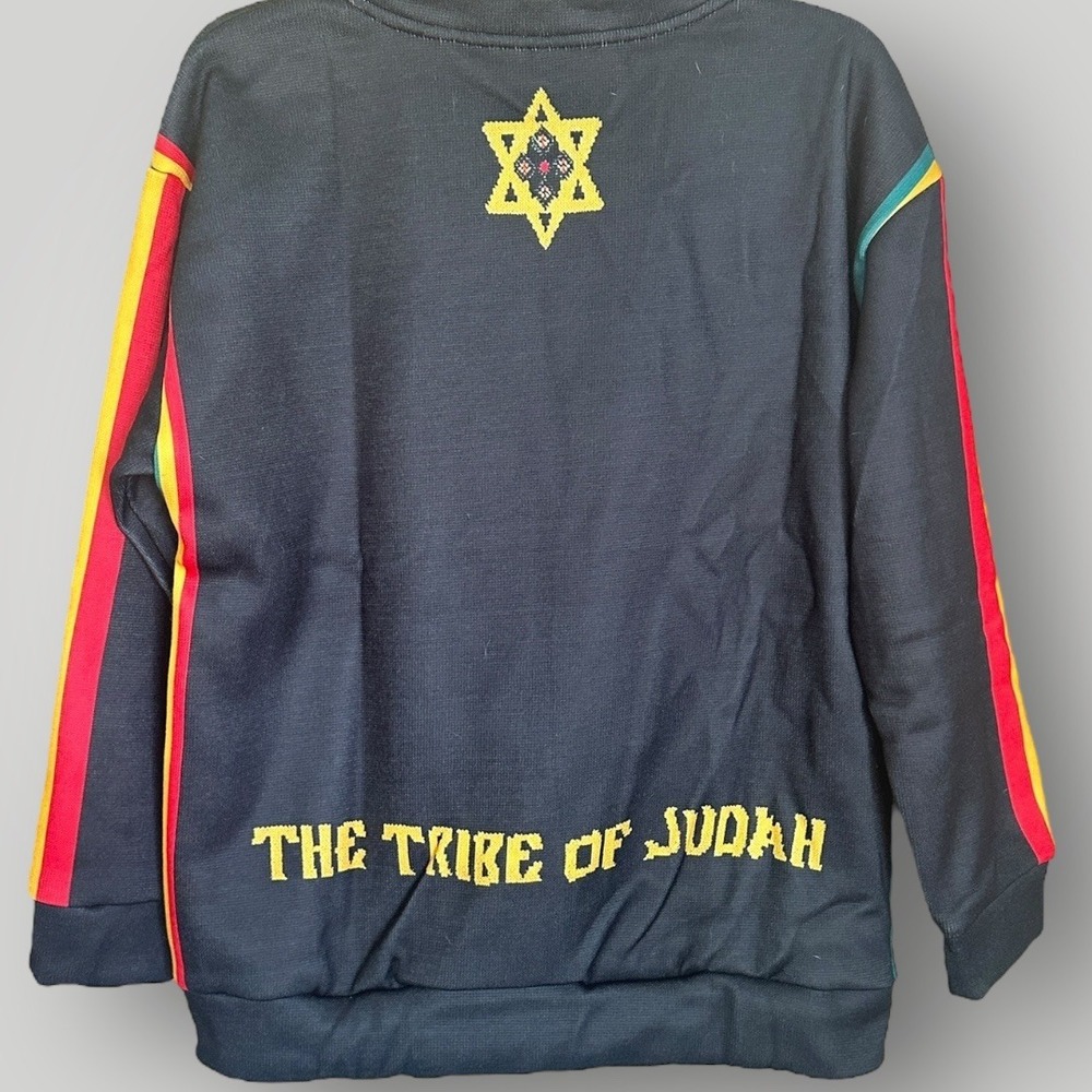 Lion of Judah Pullover Rasta Black Long Sleeve Sz XL‎ EUC - Picture 4 of 6
